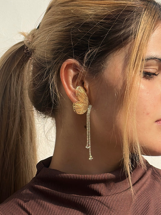 Golden Butterfly Earpiece