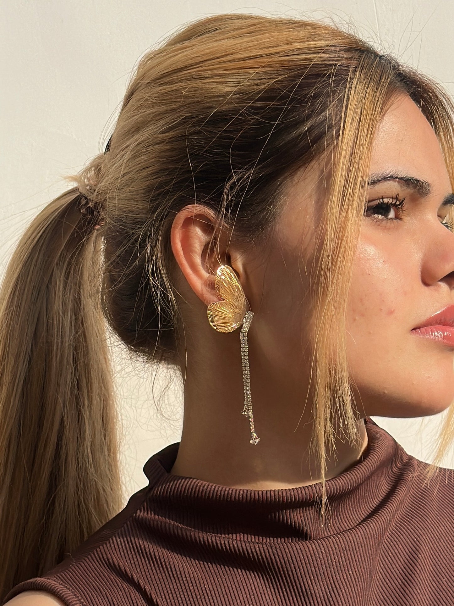 Golden Butterfly Earpiece
