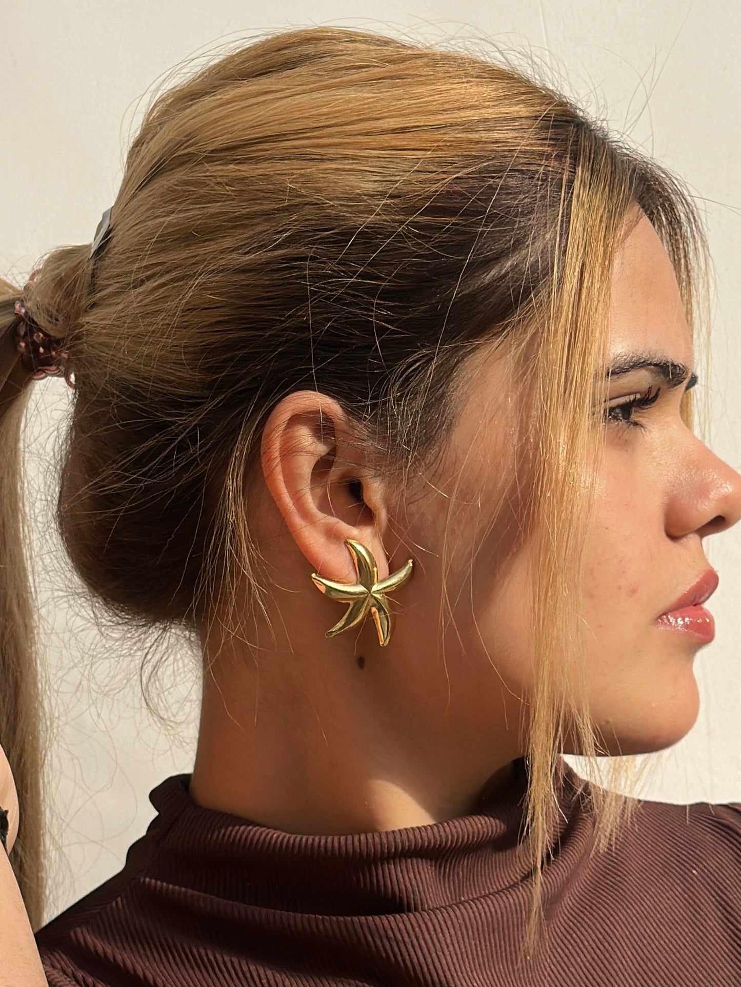 Golden Starfish Earpiece