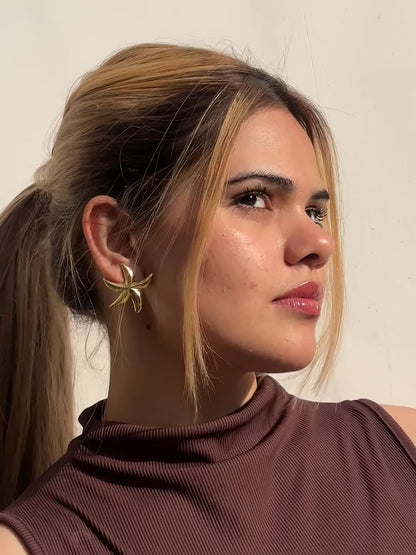 Golden Starfish Earpiece